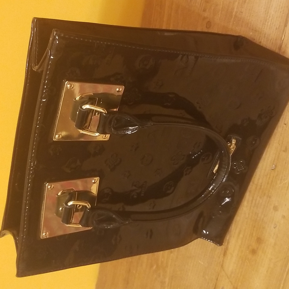 COPY - Authentic Versace 1969 black patent handbag